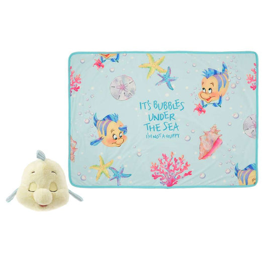 Japan Limited - The Little Mermaid - Flounder - Cooling Blanket with Plush Case