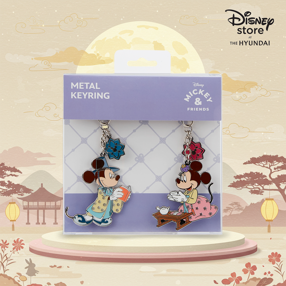 Korea Disney Store - Minnie & Mickey Mouse - Hanbok Keychain Set