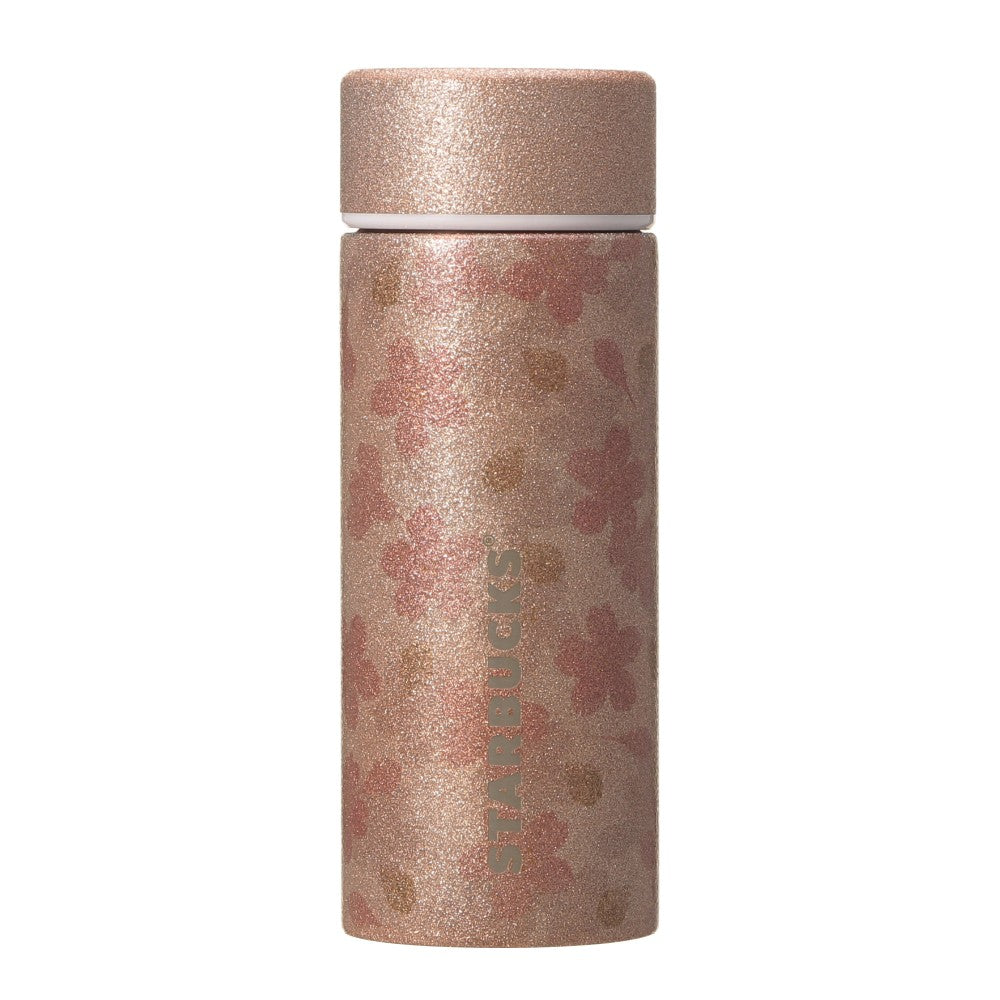 Starbucks Japan - Sakura 2026 - Stainless Steel Bottle - Glitter Pink Beige 355ml