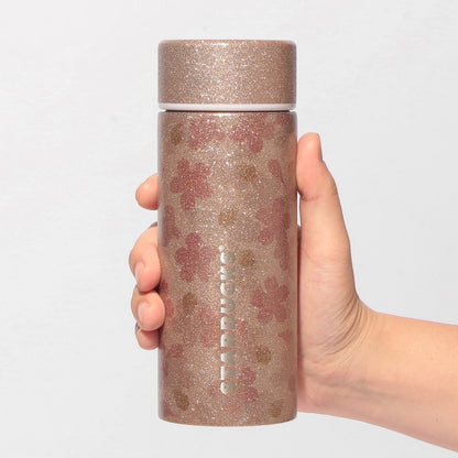 Starbucks Japan - Sakura 2026 - Stainless Steel Bottle - Glitter Pink Beige 355ml