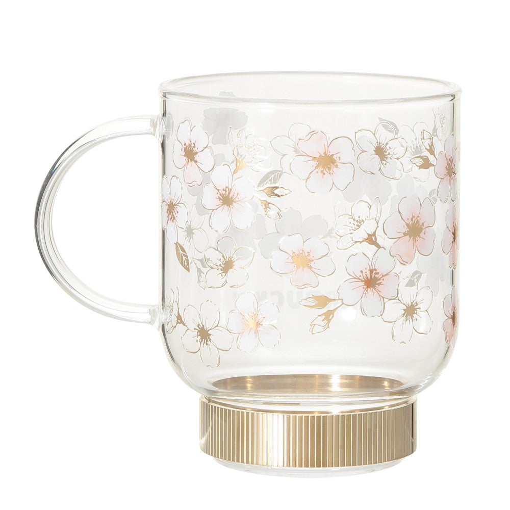 Starbucks Japan - Sakura 2026 - Heat-Resistant - Gold Glass Mug - 355ml