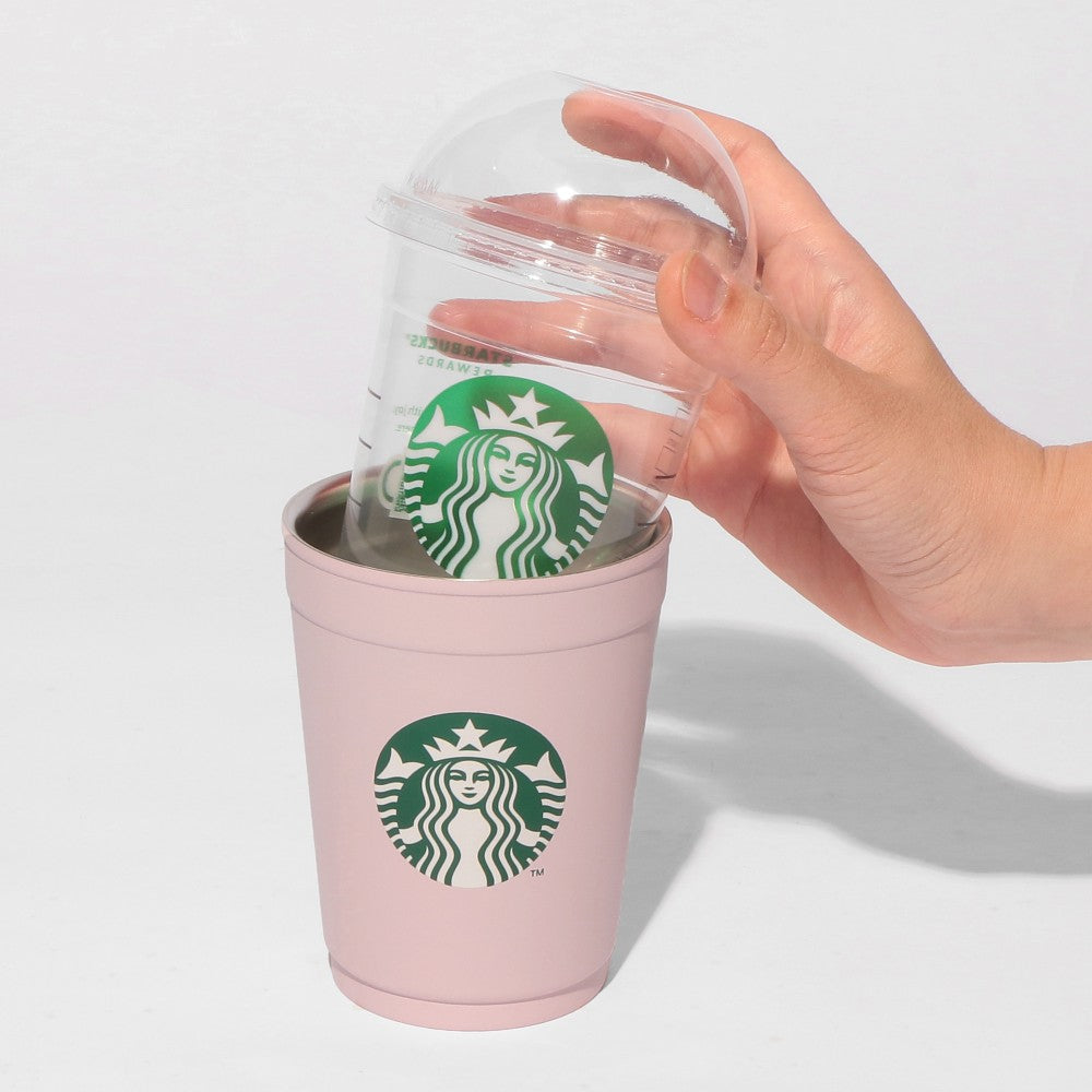 Starbucks Japan - Sakura 2026 - 2-Way Stainless Steel Cup / Holder - Matte Pink - 355ml