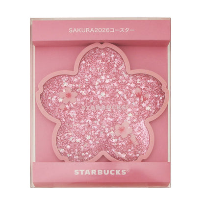 Starbucks Japan - Sakura 2026 - Glitter Pink Coaster