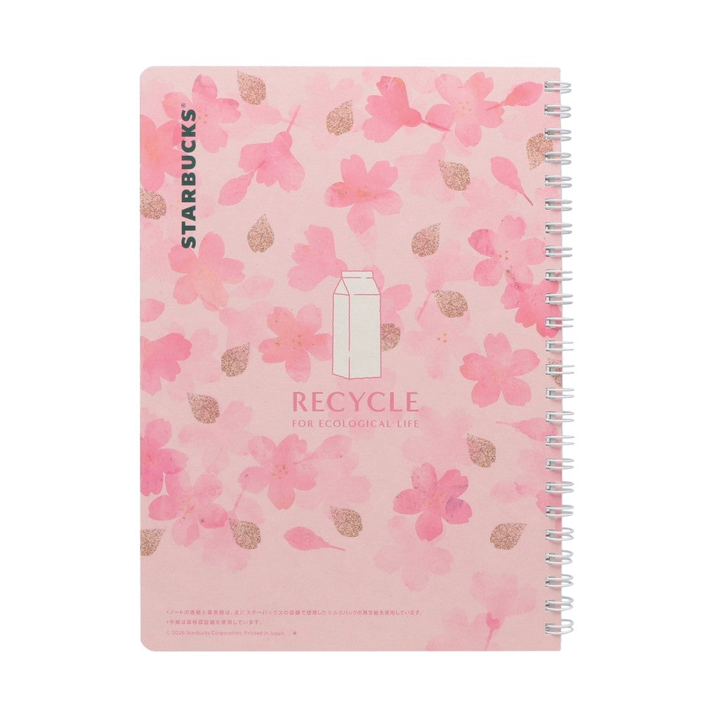 Starbucks Japan - Sakura 2026 - Campus - Pink Spiral Notebook