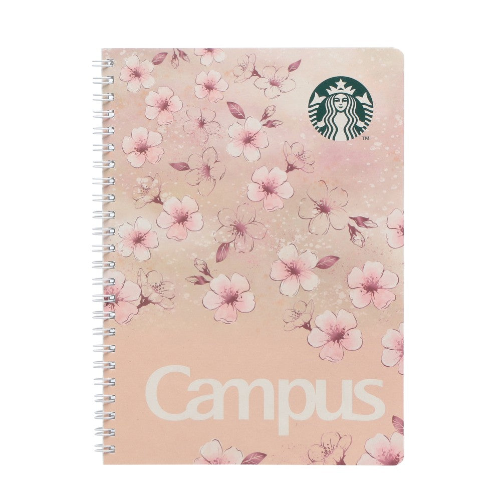 Starbucks Japan - Sakura 2026 - Campus - Beige Spiral Notebook