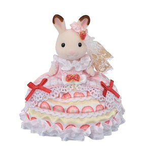 Sylvanian Families - Flora Rabbit - Strawberry Anniversary Cake Dress