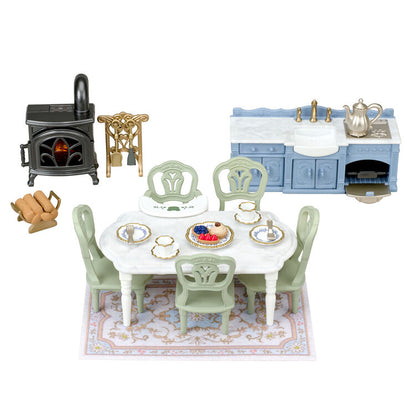 Japan Limited - Sylvanian Families - Sparkling Waterfront Red-roofed House with Elegant Dining Room