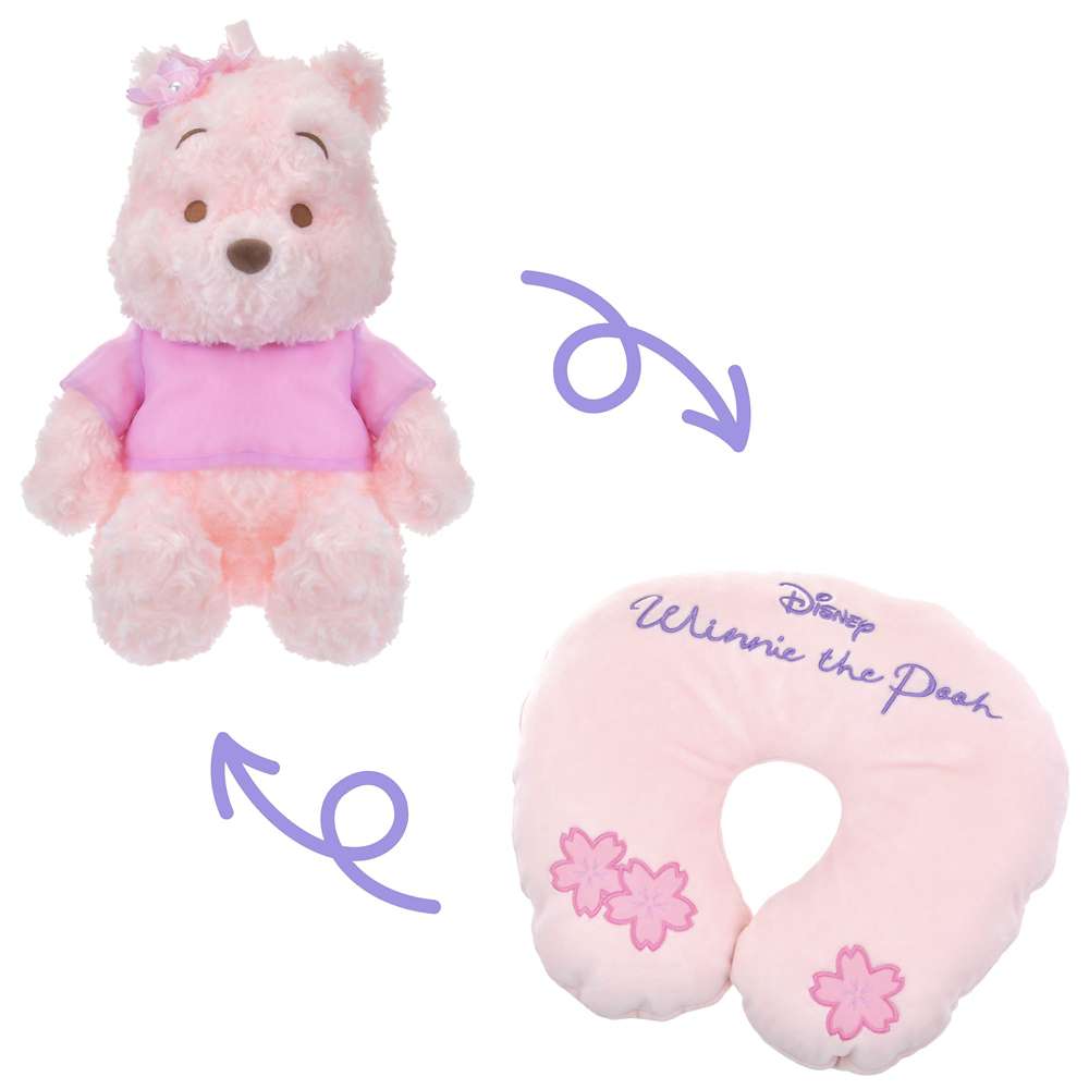 PRE ORDER - Sakura 2025 - Winnie the Pooh - 2 Way Plush / Neck Pillow