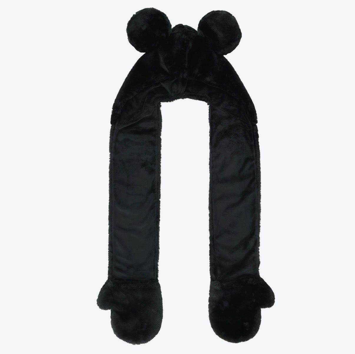 Tokyo Disney Resort - Mickey Mouse - Furry Hooded Scarf with Mittens