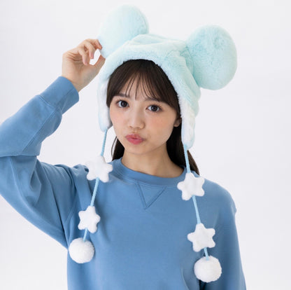 Tokyo Disney Resort - Blue Pompom - Mickey Mouse Fan Cap