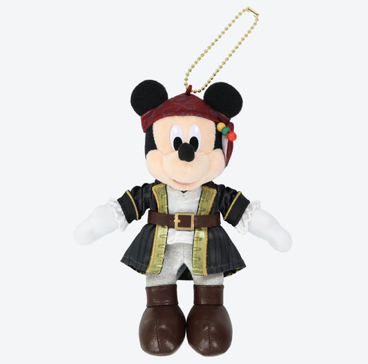 Tokyo Disney Resort - Pirates of the Caribbean - Mickey Mouse Plush Keychain / Pin
