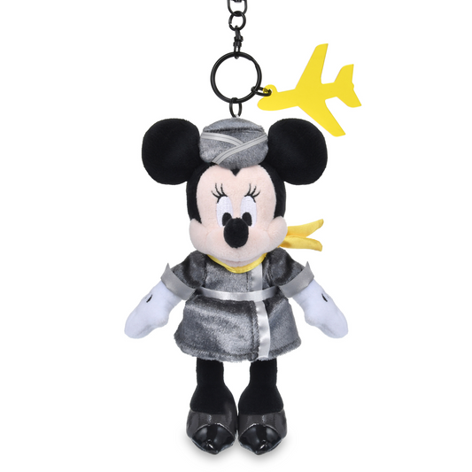 MID OCT PREORDER - Japan Disney Store - Flagship Tokyo Japan Tour - Haneda Airport Pop Up - Pilot Minnie Mouse - Plush Keychain