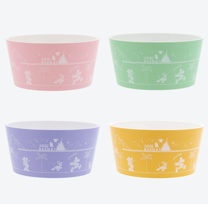 Tokyo Disney Resort - 4 Set - Park Menu Bowl