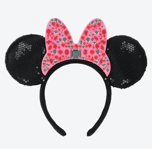 Tokyo Disney Resort - Black Sequin - Pink Diamond - Minnie Ears
