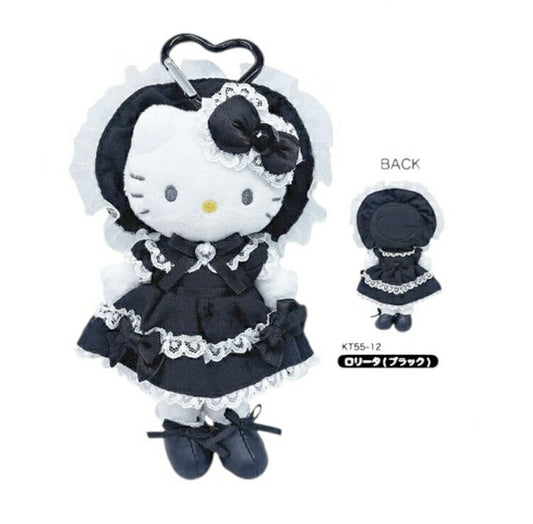 Sanrio Japan - Hello Kitty - Style Up - Plush Mascot Keychain (Black Lolita)