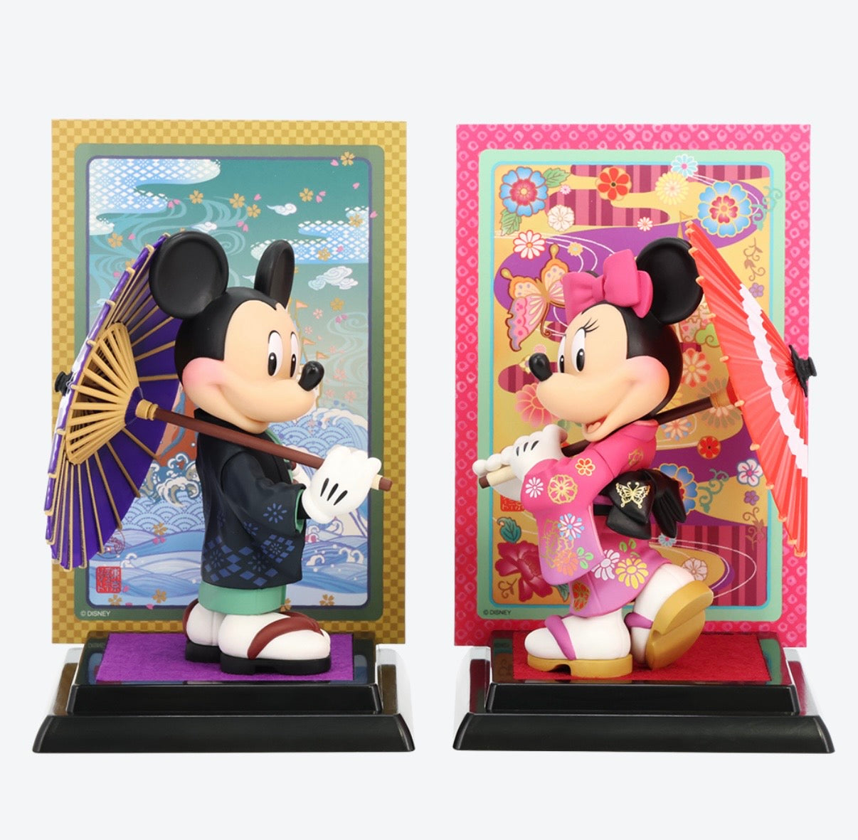 Tokyo Disney Resort - Mickey & Minnie Mouse - Japanese Kimono Figure Set