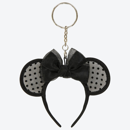 Tokyo Disney Resort - Minnie Ears - Black Lace Ears Keychain