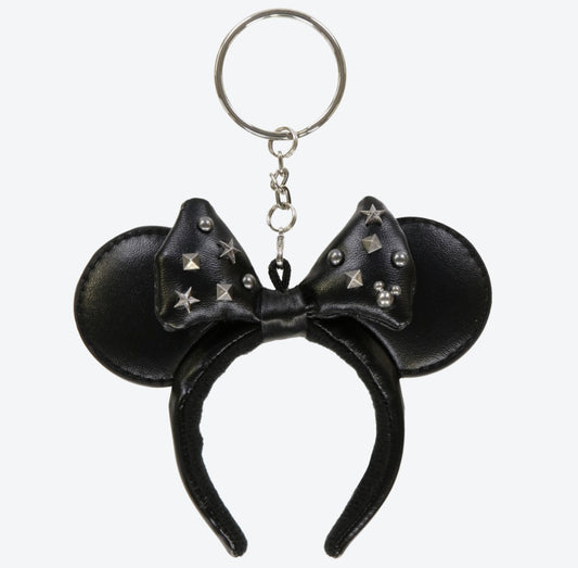 Tokyo Disney Resort - Minnie Ears - Black x Silver Studs - Ears Keychain