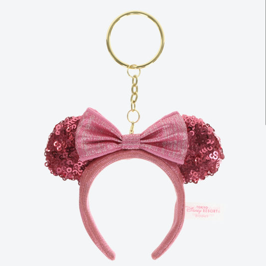 Tokyo Disney Resort - Minnie Ears - Pink Sequins - Ears Keychain