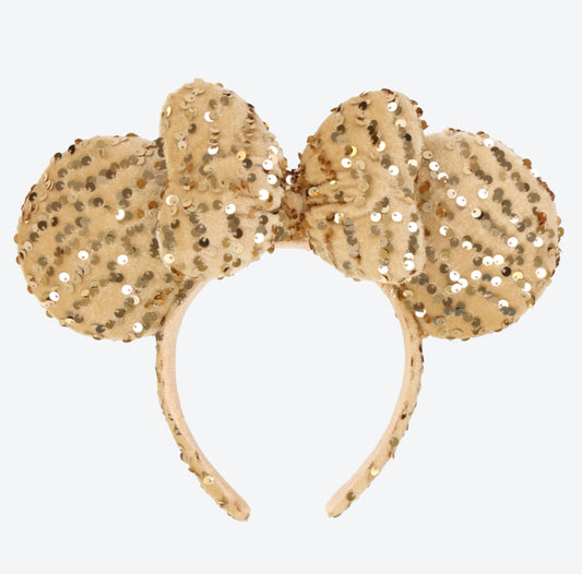 Tokyo Disney Resort - Gold Sequin - Minnie Ears