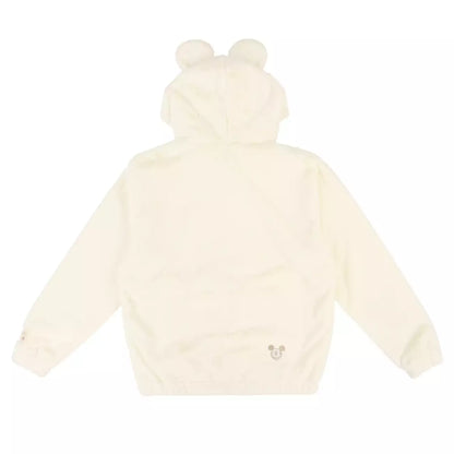 Tokyo Disney Resort - Mickey Mouse - Oversized Unisex Fur Hoodie with Ears (cream)