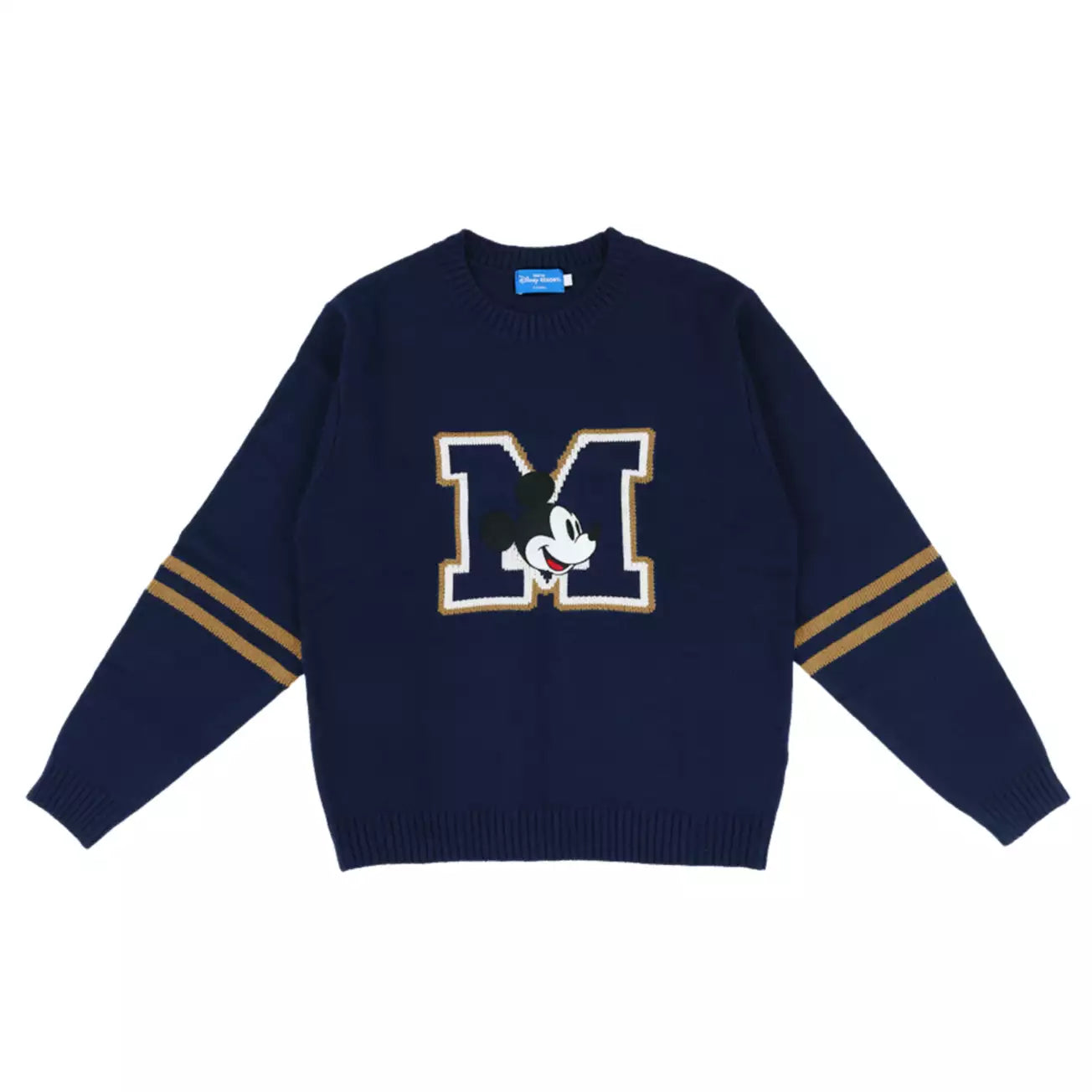 Tokyo Disney Resort - Mickey Mouse - Letterman Unisex Sweater (Blue)