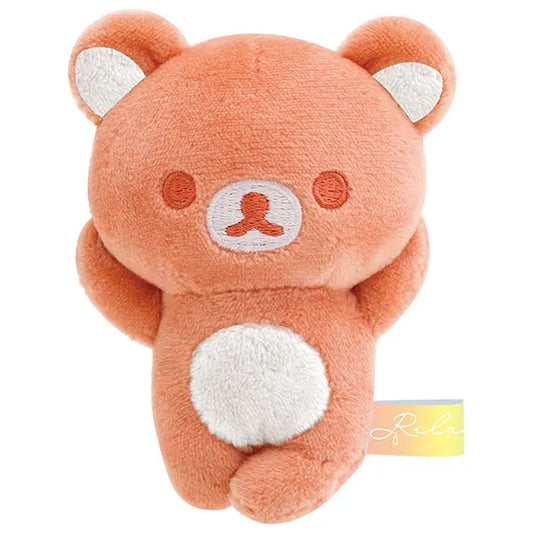 Sanrio Japan (San-X) - Rainbow Palm-Sized Plush Toy (Rilakkuma in the Rain) - Orange