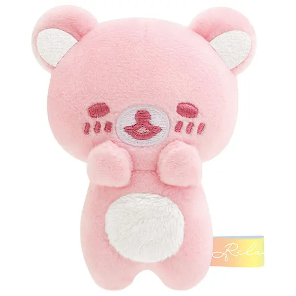 Sanrio Japan (San-X) - Rainbow Palm-Sized Plush Toy (Rilakkuma in the Rain) - Pink