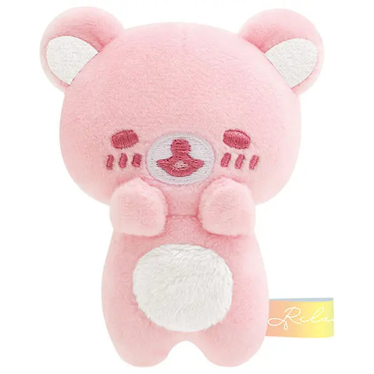 Sanrio Japan (San-X) - Rainbow Palm-Sized Plush Toy (Rilakkuma in the Rain) - Pink