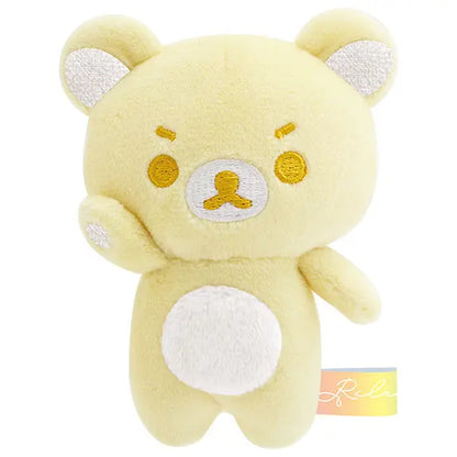 Sanrio Japan (San-X) - Rainbow Palm-Sized Plush Toy (Rilakkuma in the Rain) - Yellow
