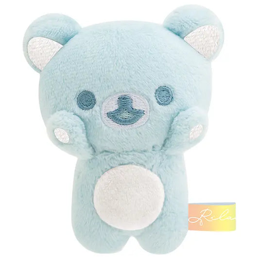 Sanrio Japan (San-X) - Rainbow Palm-Sized Plush Toy (Rilakkuma in the Rain) - Light Blue