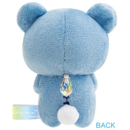 Sanrio Japan (San-X) - Rainbow Palm-Sized Plush Toy (Rilakkuma in the Rain) - Blue