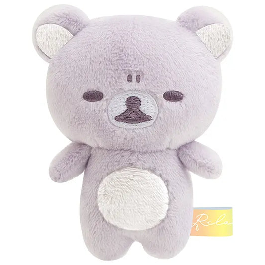 Sanrio Japan (San-X) - Rainbow Palm-Sized Plush Toy (Rilakkuma in the Rain) - Purple