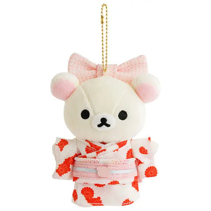 Sanrio Japan (San-X) - Rilakkuma Collectible Plush Keychain (Kimono & Korilakkuma)