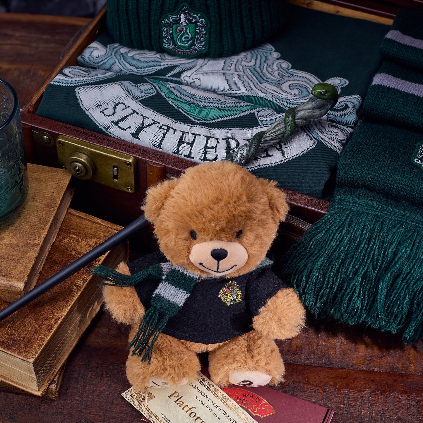 Harry Potter Japan - Slytherin Logo Bear - Plush Toy