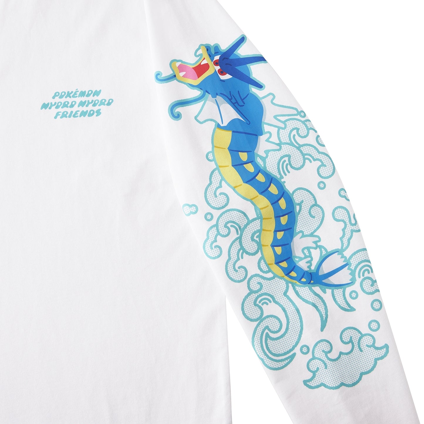 Pokemon Center Original - POKÉMON NYORO NYORO FRIENDS - Gyarados Waterfall - Long-Sleeved T-shirt