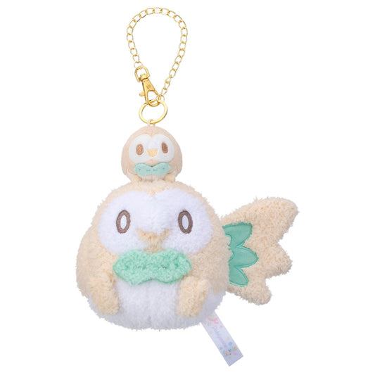 Japan Pokemon Center - PokePeace - Plush Keychain (Together Version) - Rowlet