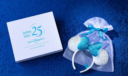 NOV 25 PREORDER - Disneysea 25th Anniversary - Sparkling Jubilee x Swarovski - Minnie Ears