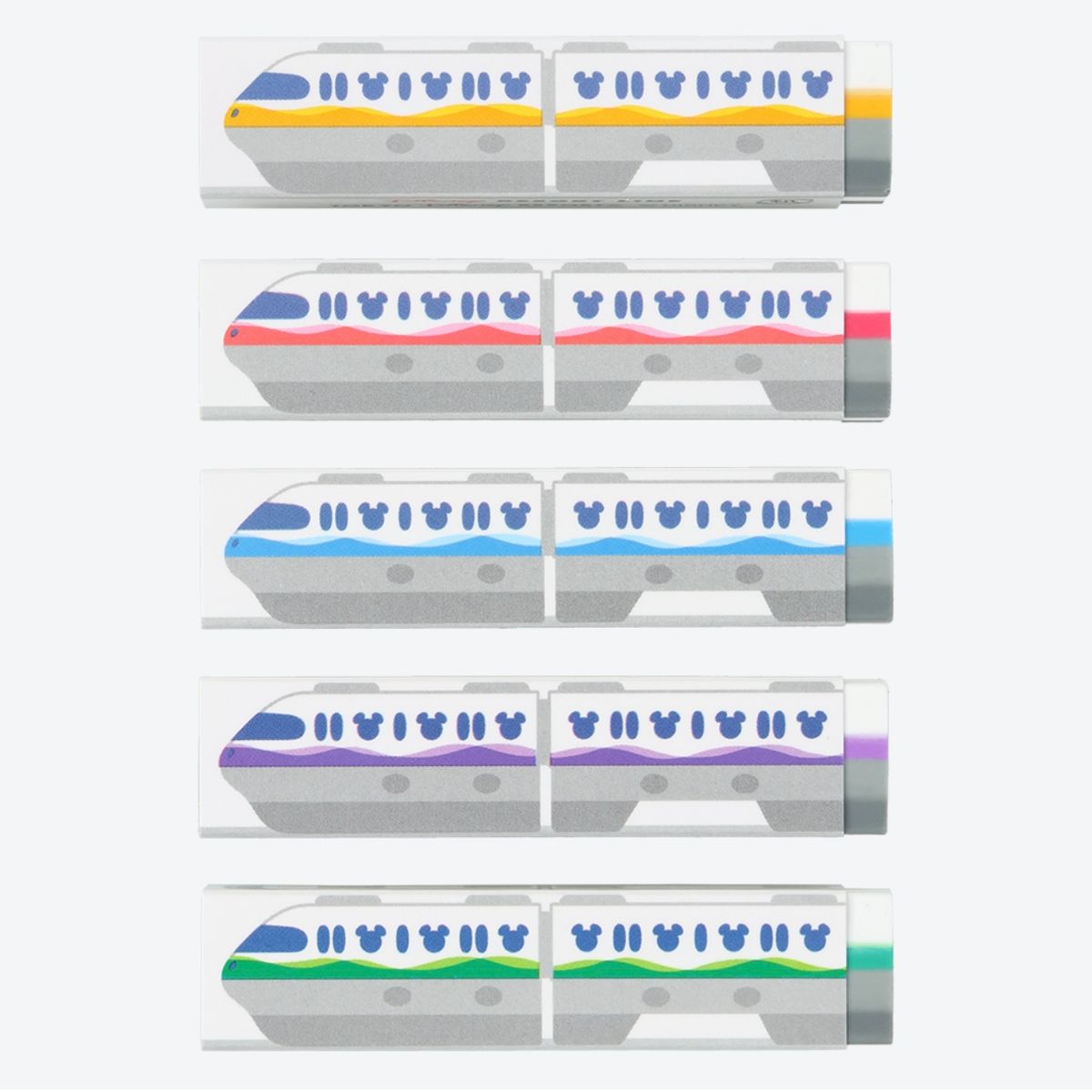 11 DEC PREORDER - Tokyo Disney Resort - Disney Resort Line (Monorail) - Eraser Set - 5 Pieces