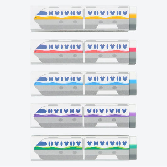 11 DEC PREORDER - Tokyo Disney Resort - Disney Resort Line (Monorail) - Eraser Set - 5 Pieces