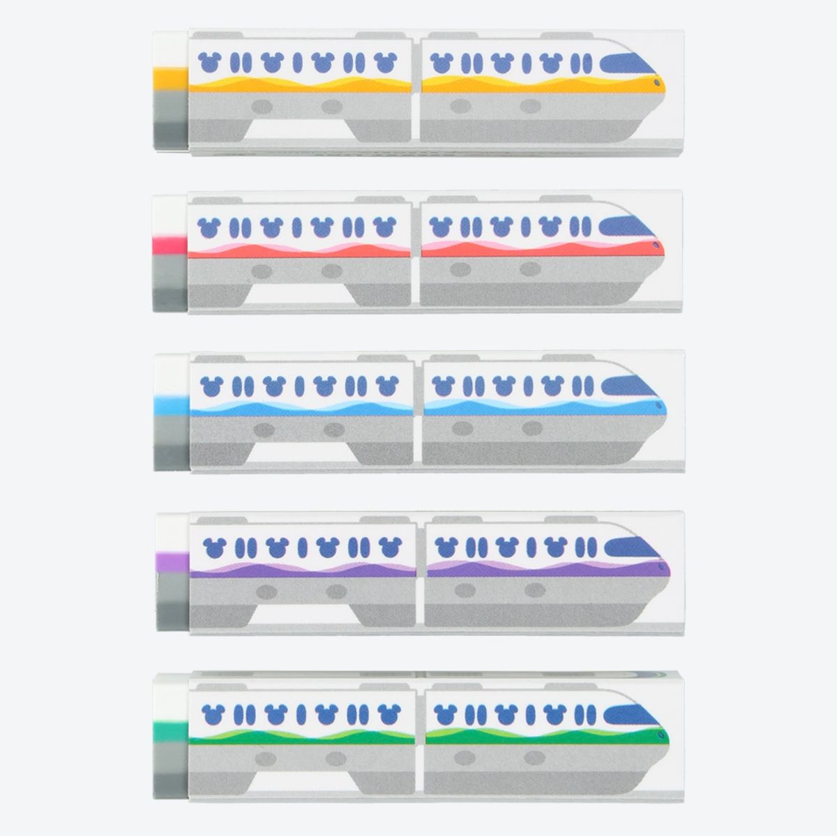 11 DEC PREORDER - Tokyo Disney Resort - Disney Resort Line (Monorail) - Eraser Set - 5 Pieces