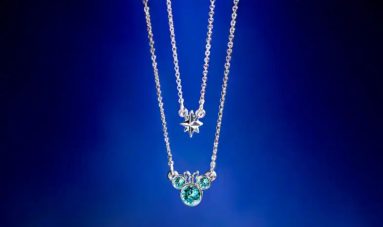 NOV 25 PREORDER - Disneysea 25th Anniversary - Sparkling Jubilee x Swarovski - Mickey Mouse Necklace
