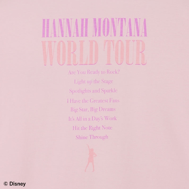Disney Japan x PLAZA - Hannah Montana - Oversized Pink T-Shirt - World Tour