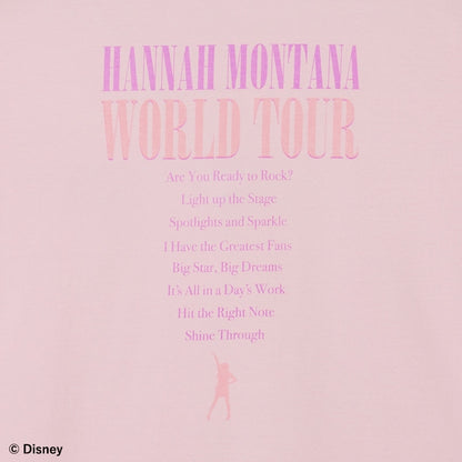 Disney Japan x PLAZA - Hannah Montana - Oversized Pink T-Shirt - World Tour