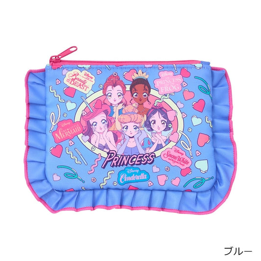 Disney Japan x PLAZA - Disney Princess - Anime Style Frill Pouch (Blue)