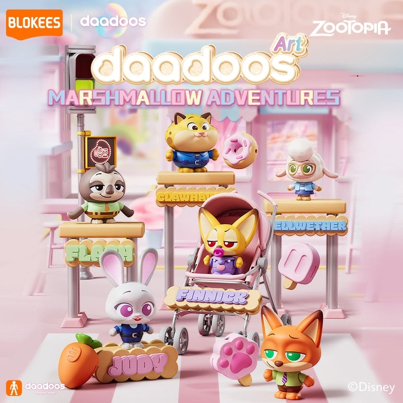 Disney Japan x PLAZA - Zootopia - BLOKEES Daadoos Art Series 01 Cotton Candy Adventures - Keychain Blind Box