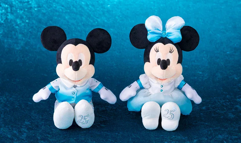 NOV 25 PREORDER - Disneysea 25th Anniversary - Sparkling Jubilee x Swarovski - Mickey & Minnie Mouse Plush Set
