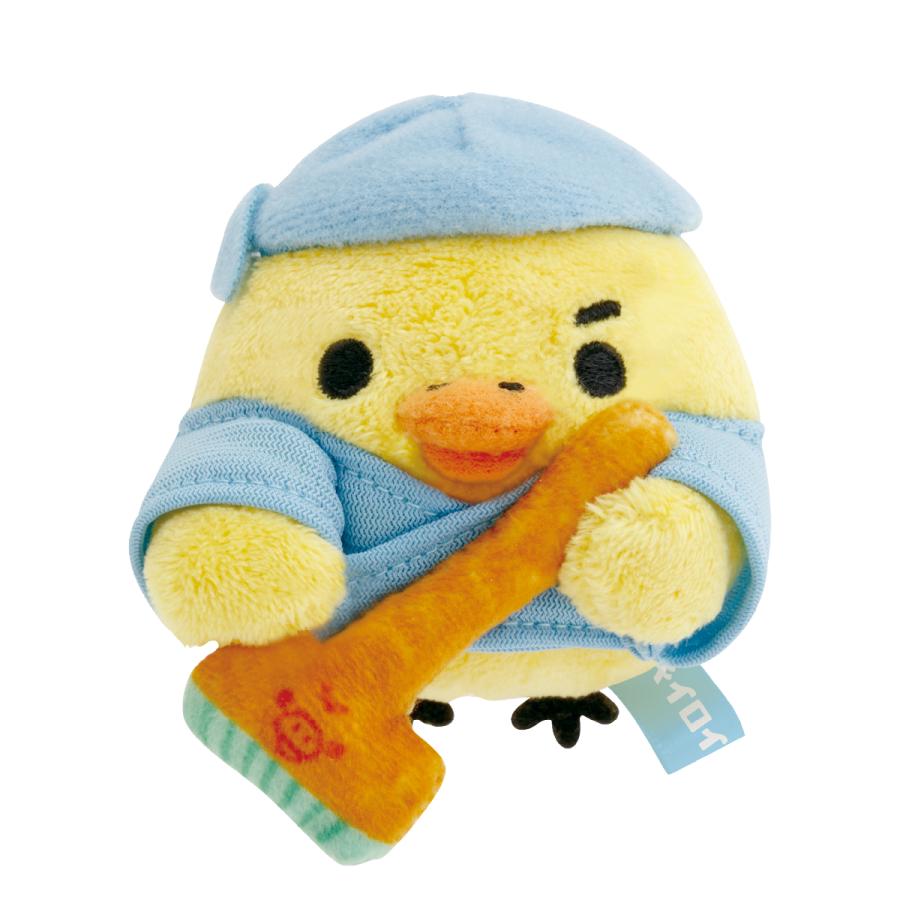 Sanrio Japan (San-X) - Kiiroitori Public Bath Limited Edition - Palm-Sized Plush Toy (Cleaning)