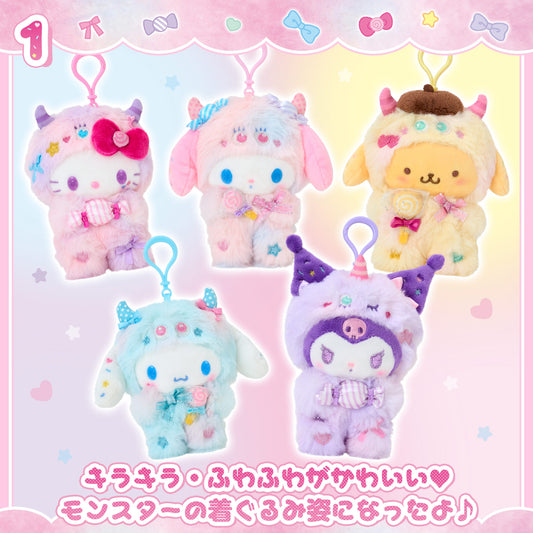 APRIL 22 PREORDER - Sanrio Japan - Colorful Pop Monster Design Series - Plush Keychain