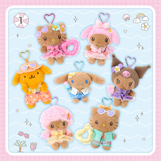 AUG 26 PREORDER - Sanrio Japan - Sparkling Summer Pool Series - Plush Keychains